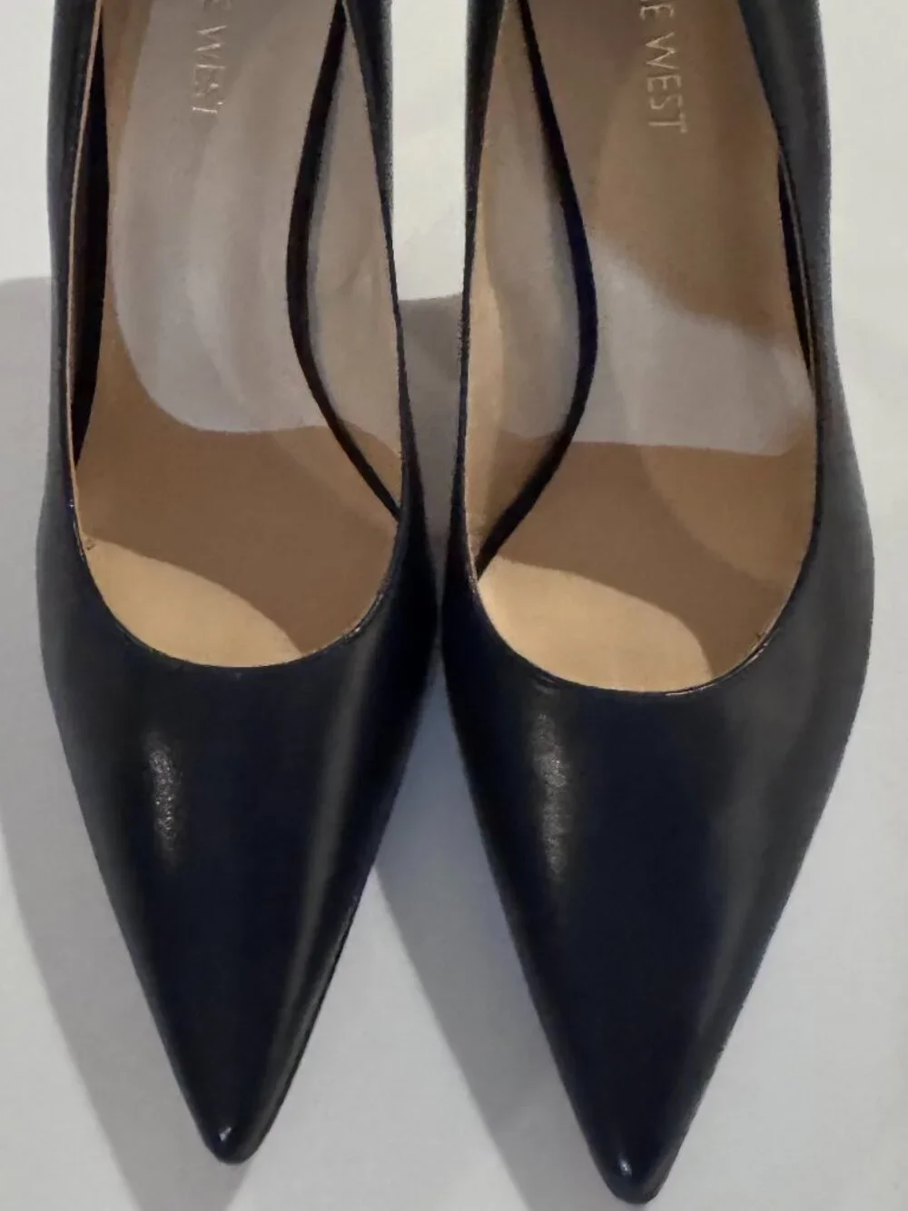 Nine West Tatiana Pointy Toe Pumps, Black, Leather, New, Never Worn, Size 9 - Picture 1 of 7